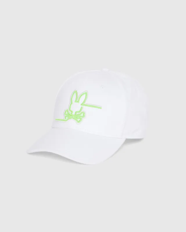 MENS CHESTER EMBROIDERED BASEBALL CAP - B6A316Z1HT sold by Psycho Bunny