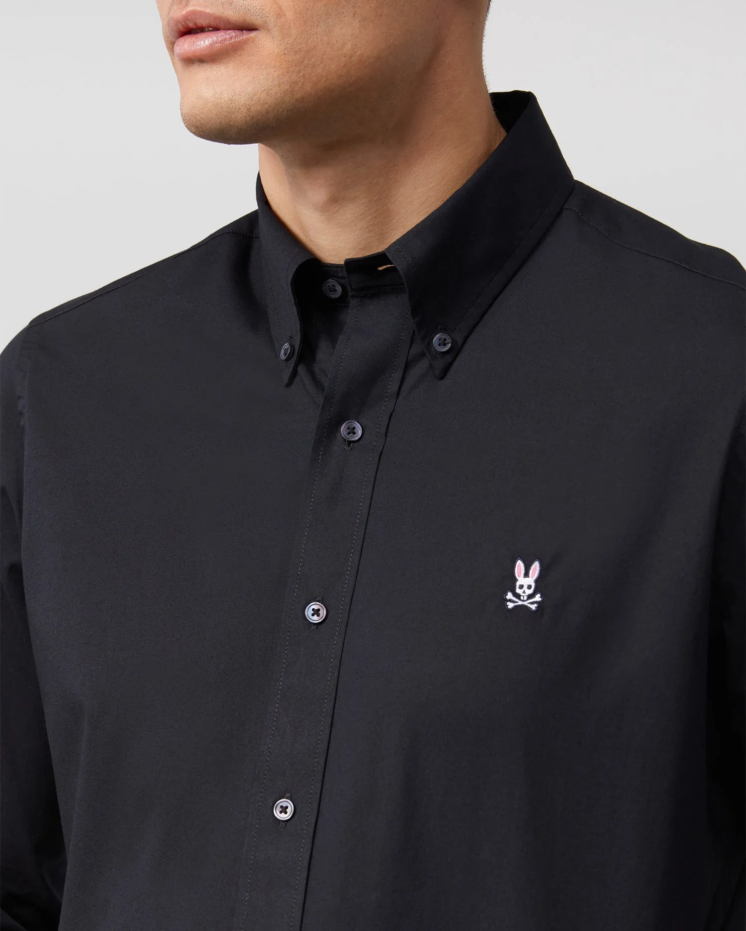 MENS CLASSIC POPLIN LONG SLEEVE SHIRT - B6C911S1PC sold by Psycho Bunny product image thumbnail 3