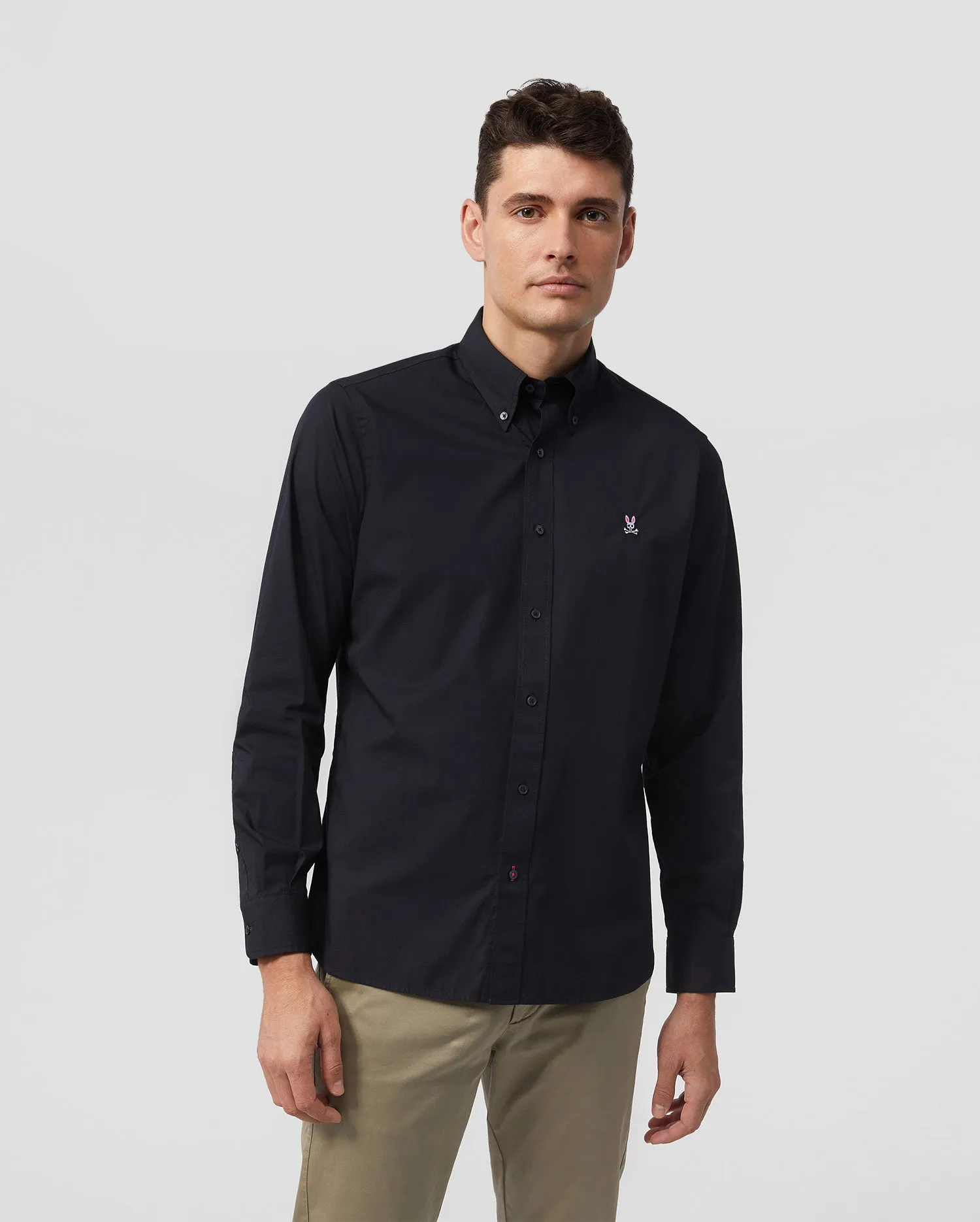 MENS CLASSIC POPLIN LONG SLEEVE SHIRT - B6C911S1PC sold by Psycho Bunny product image thumbnail 2