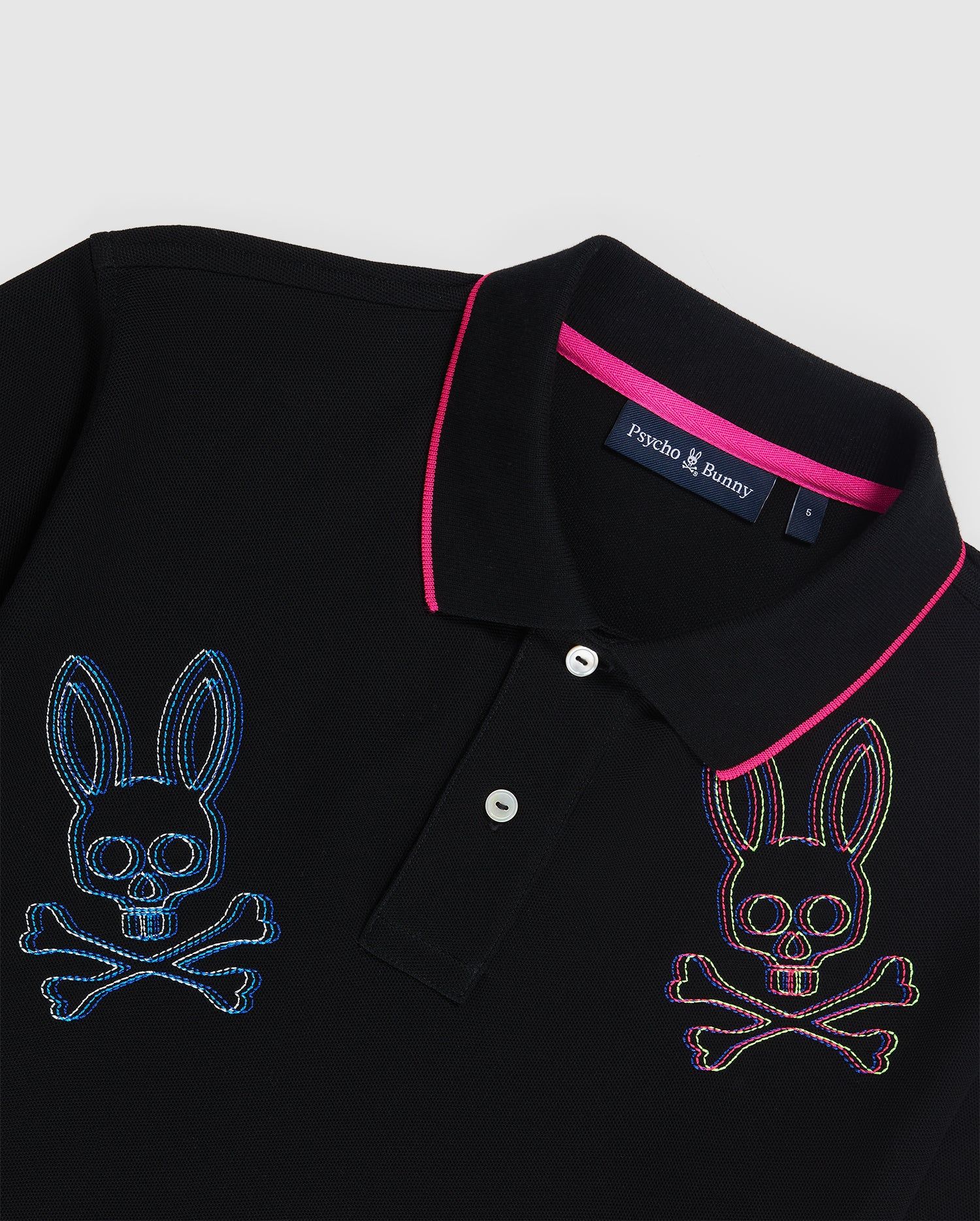 MENS CHICAGO ALL OVER BUNNY PIQUE POLO - B6K401Z1PC sold by Psycho Bunny product image thumbnail 6