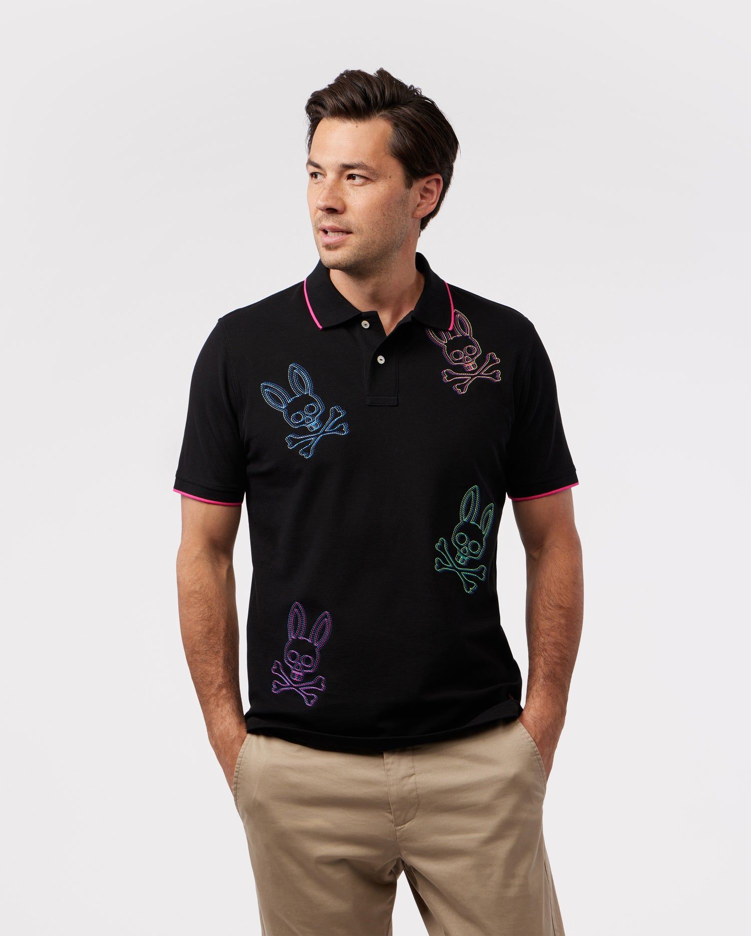 MENS CHICAGO ALL OVER BUNNY PIQUE POLO - B6K401Z1PC sold by Psycho Bunny product image thumbnail 2