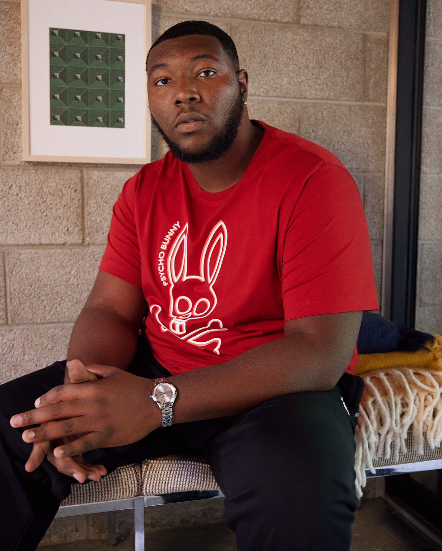 MENS BIG AND TALL GRESHAM HIGH DENSITY GRAPHIC TEE - B9U163W1PC sold by Psycho Bunny product image thumbnail 3