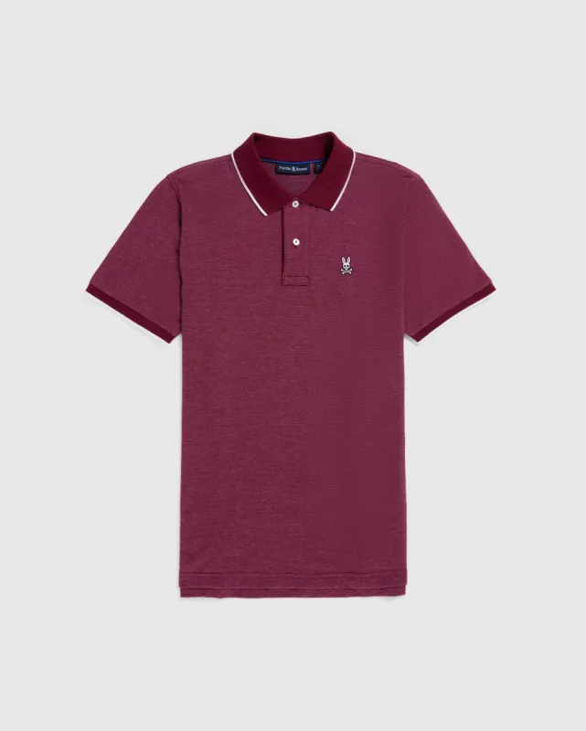 MENS ELDORADO JACQUARD POLO - B6K331Z1PC sold by Psycho Bunny