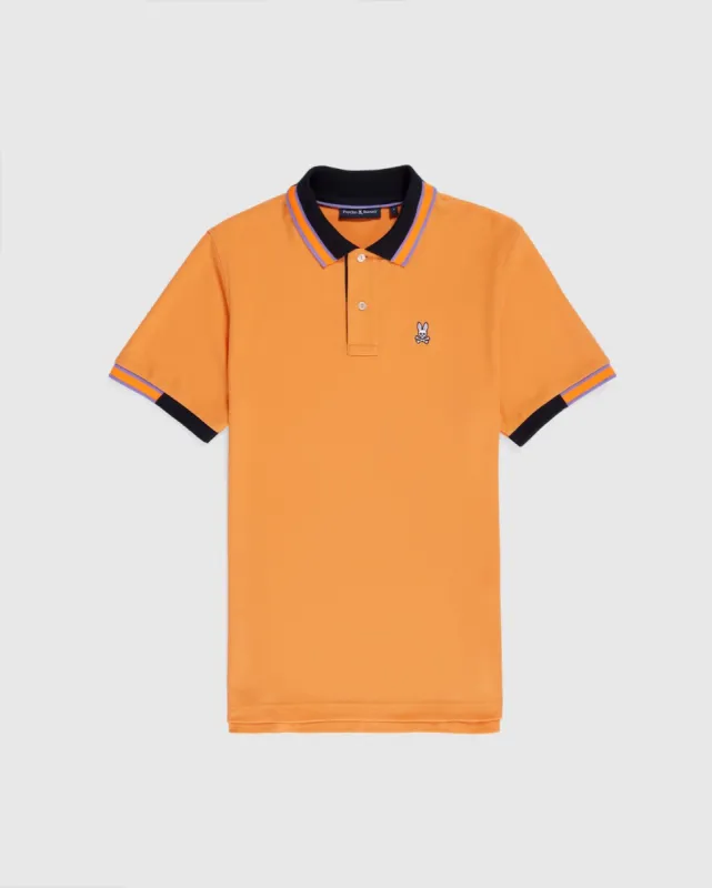 MENS CHICAGO PATCH PIQUE POLO - B6K459Z1PC sold by Psycho Bunny