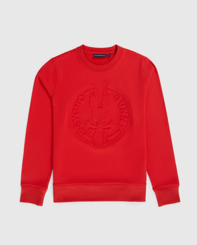 MENS SANTA FE EMBOSSED SWEATSHIRT - B6S225Y1FT made by Psycho Bunny