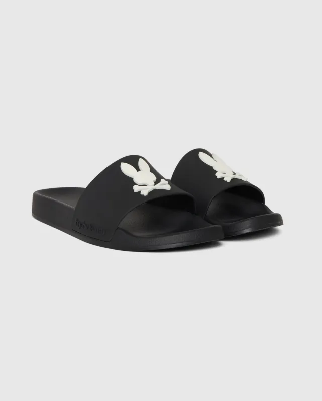 フラットシューズ Logo Motif Slides MENS PSYCHO BUNNY LOGO SLIDES - B6A911U1FT | Parallel