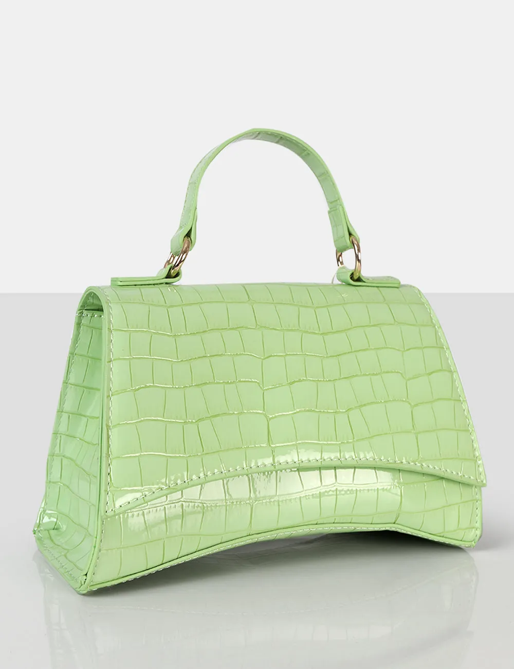 The Remmy Green Croc Mini Handbag sold by Public Desire product image thumbnail 2