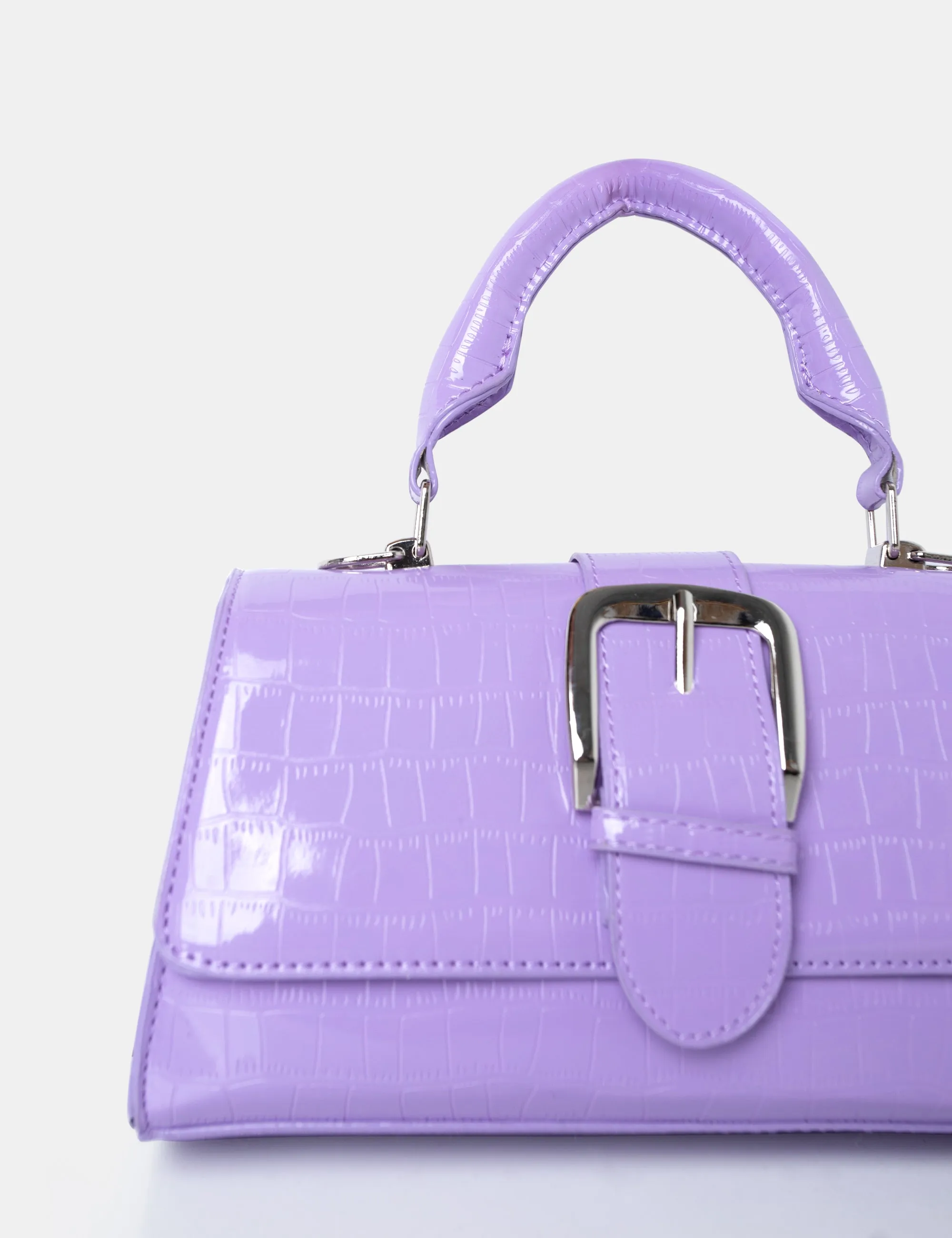The Lisbon Lilac Croc Buckle Cross Body Bag sold by Public Desire product image thumbnail 2