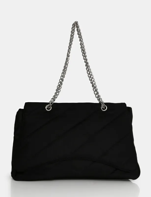 The Laina Black Nylon Tote Bag sold by Public Desire