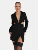 Cut Out Chain Waist Blazer Dress Black sold by Public Desire