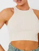 Knitted Ribbed Racer Top Beige sold by Public Desire