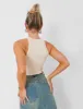 Knitted Ribbed Racer Top Beige sold by Public Desire