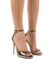 Jiselle Pewter Metallic Snake Heels sold by Public Desire