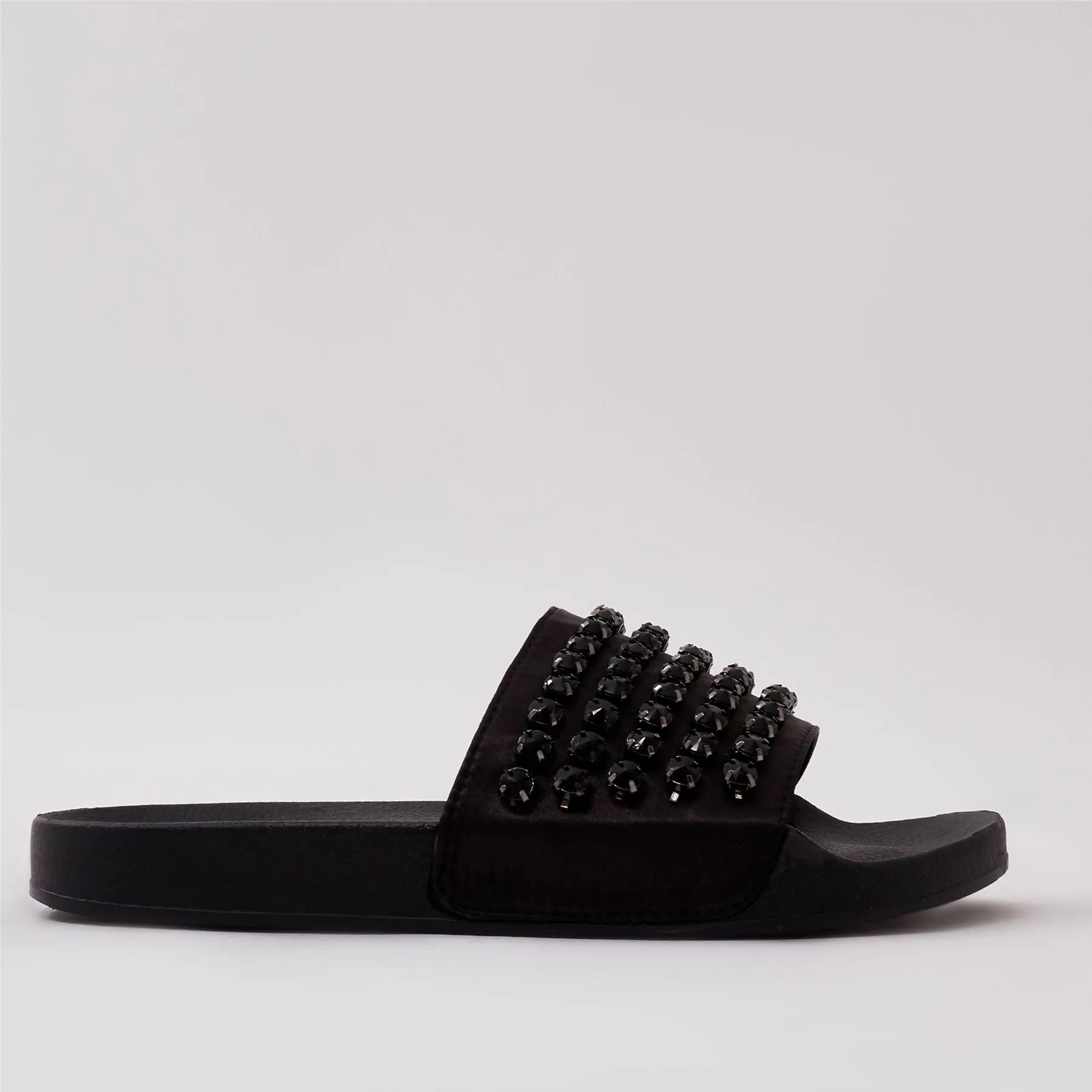 Bounce Black Diamante Sliders in Black sold by Public Desire product image thumbnail 4