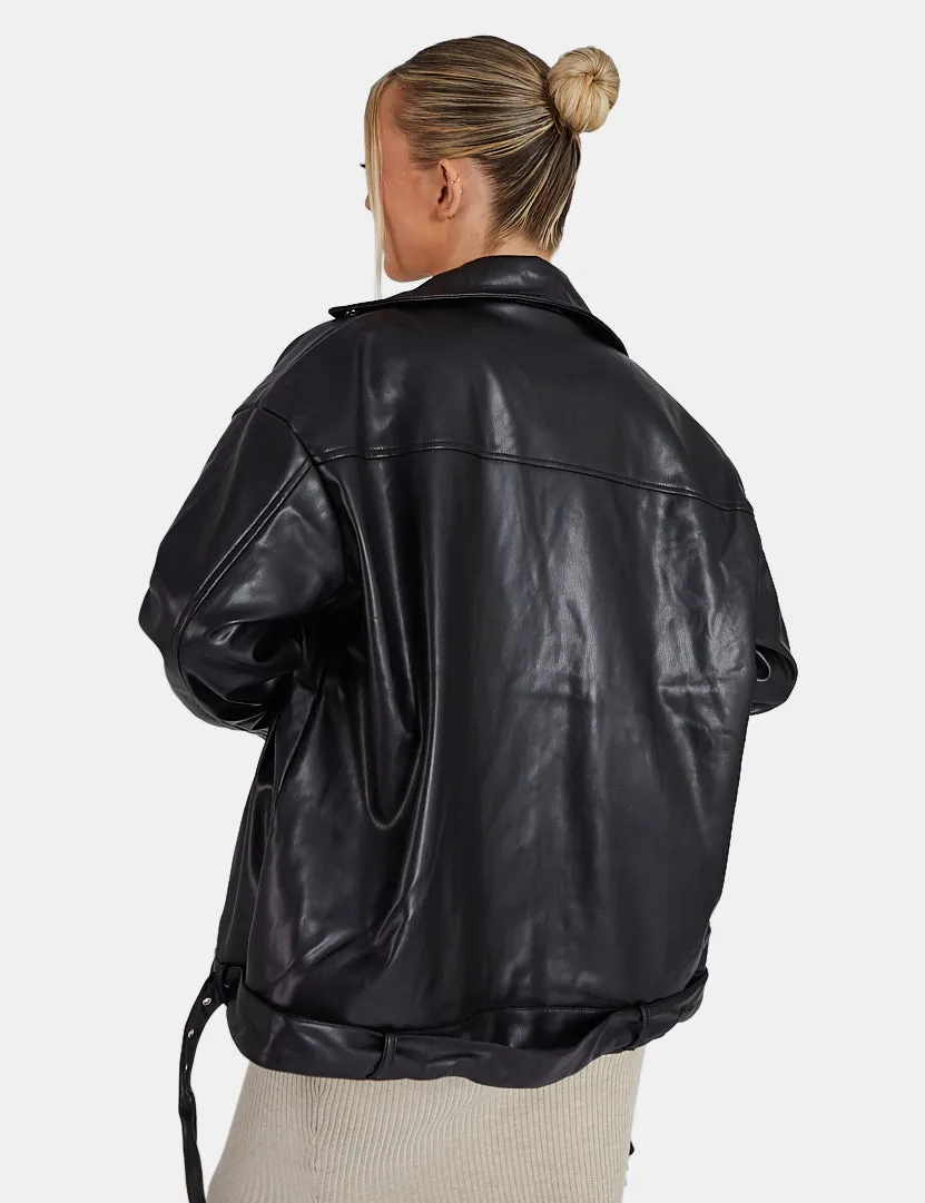 Pu Biker Jacket Black sold by Public Desire product image thumbnail 5