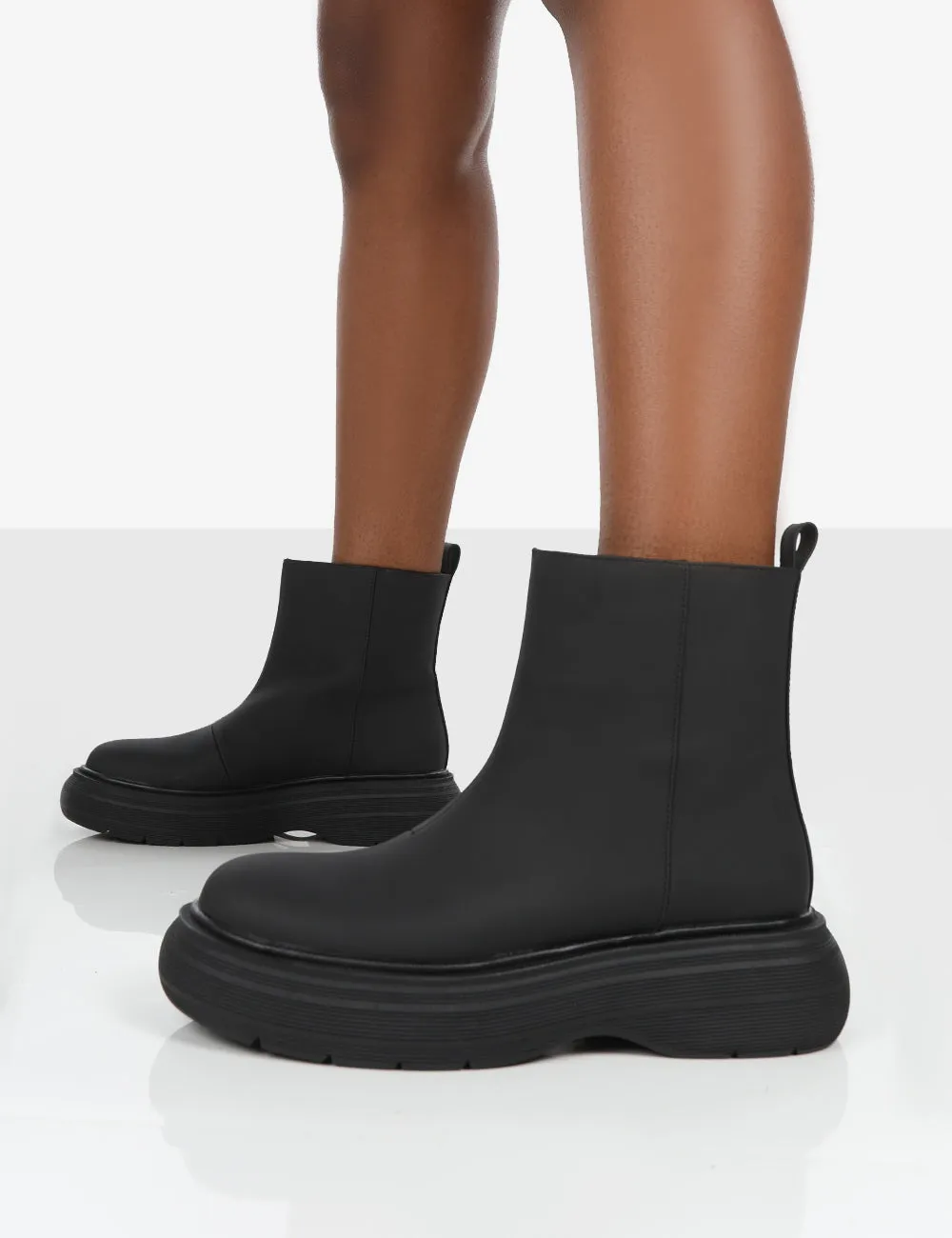 Caia Black Platform Chunky Sole Ankle Boot sold by Public Desire product image thumbnail 4