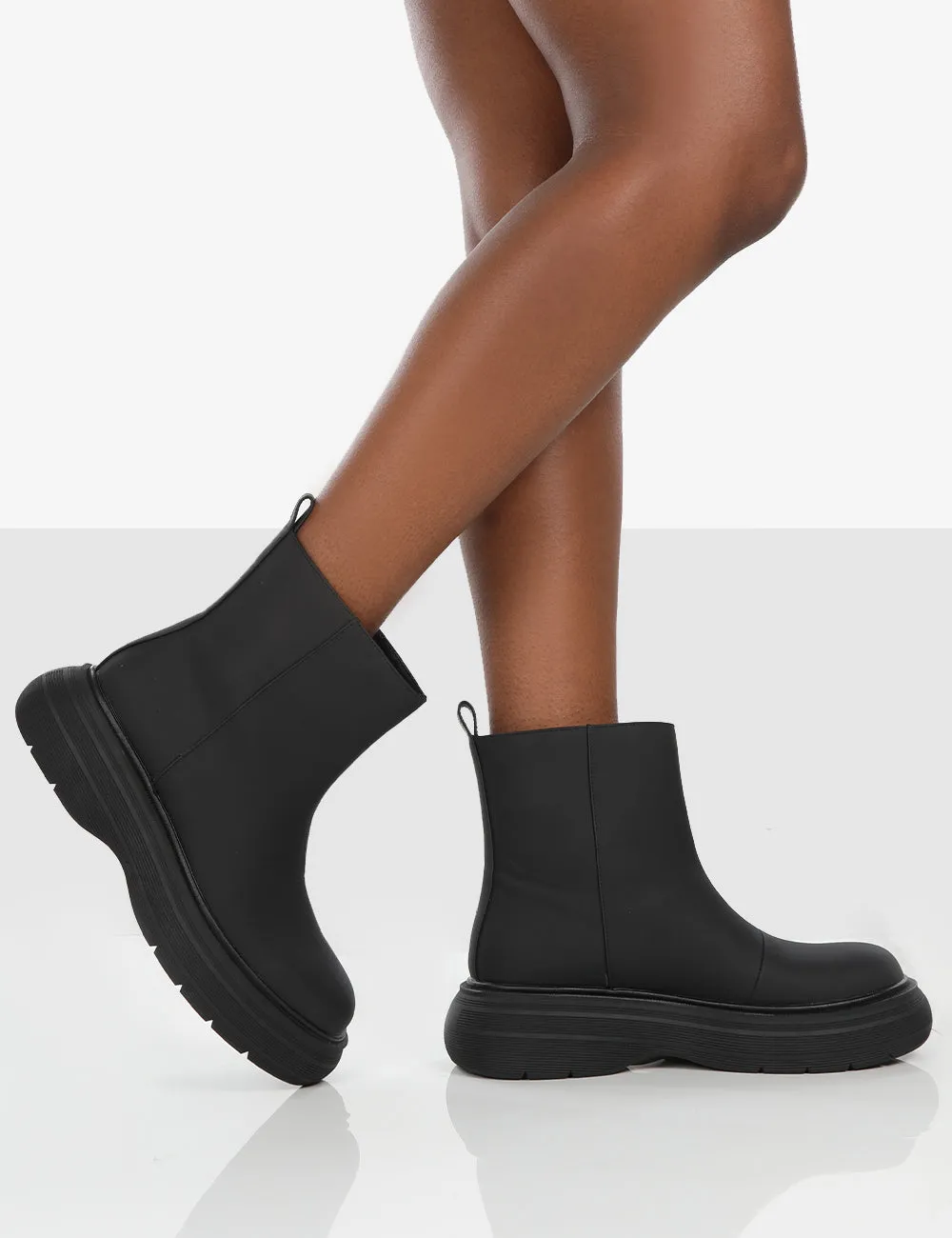 Caia Black Platform Chunky Sole Ankle Boot sold by Public Desire product image thumbnail 2
