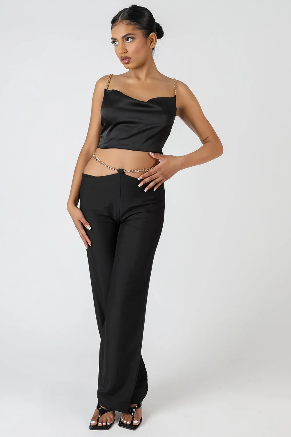 Chain Detail Trouser Black sold by Public Desire product image thumbnail 3