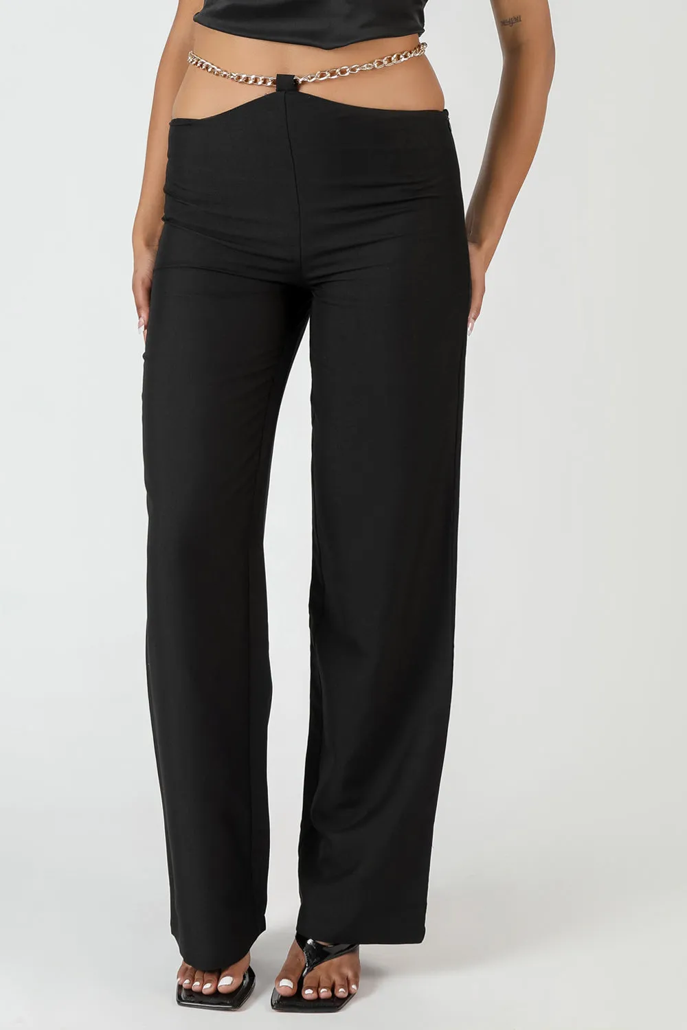 Chain Detail Trouser Black sold by Public Desire product image thumbnail 4