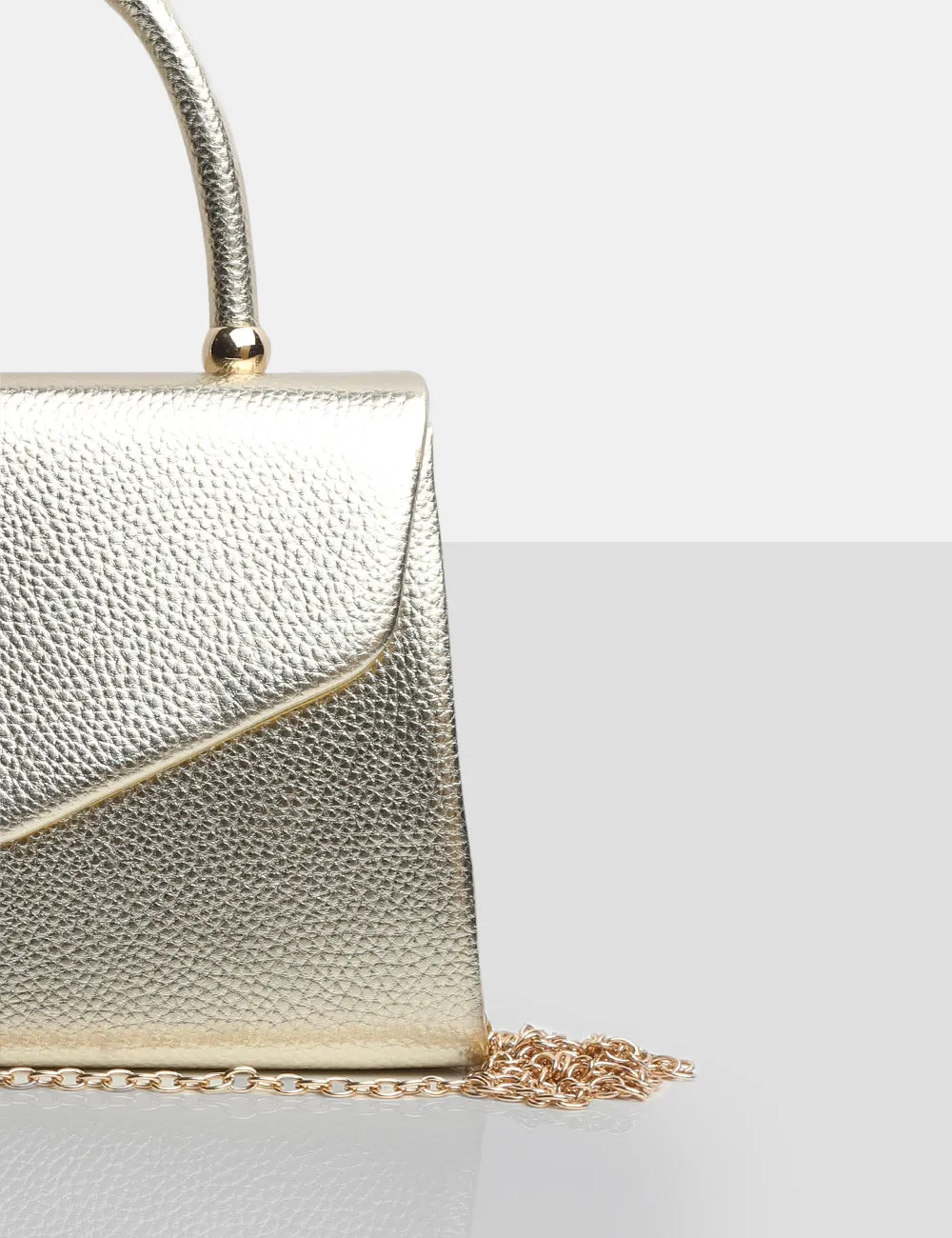 The Astrid Gold Metallic Grain Pu Mini Bag sold by Public Desire product image thumbnail 3