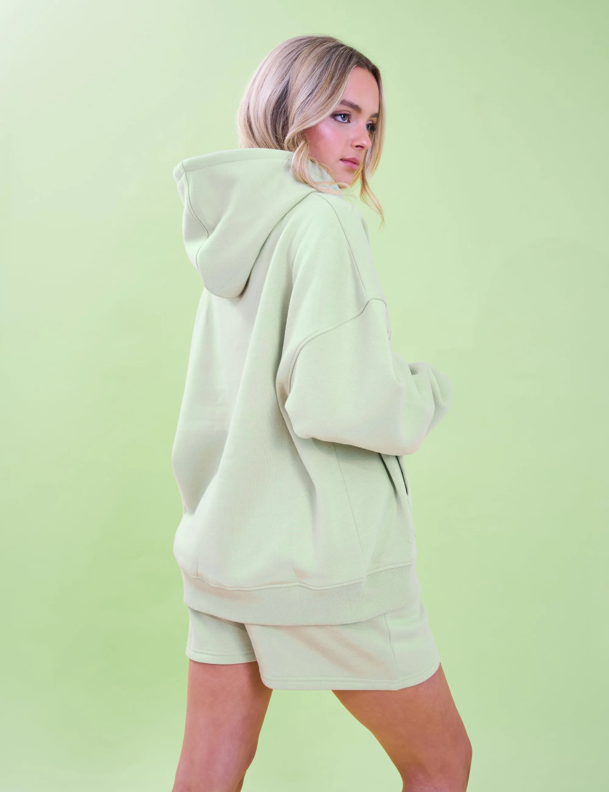 Kaiia Slogan Oversized Hoodie Light Green sold by Public Desire product image thumbnail 3