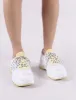 Boe Chunky Trainers in White and Yellow sold by Public Desire