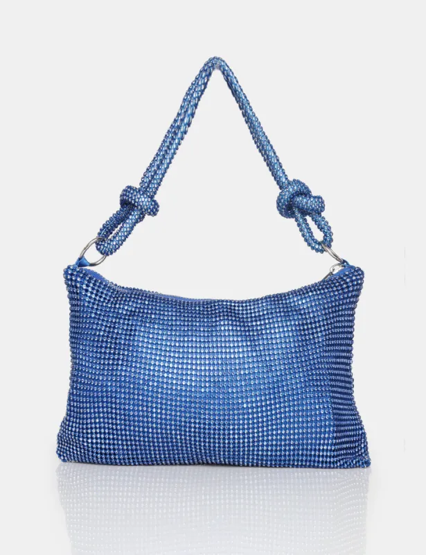 The Lillia Blue Diamante Bag sold by Public Desire