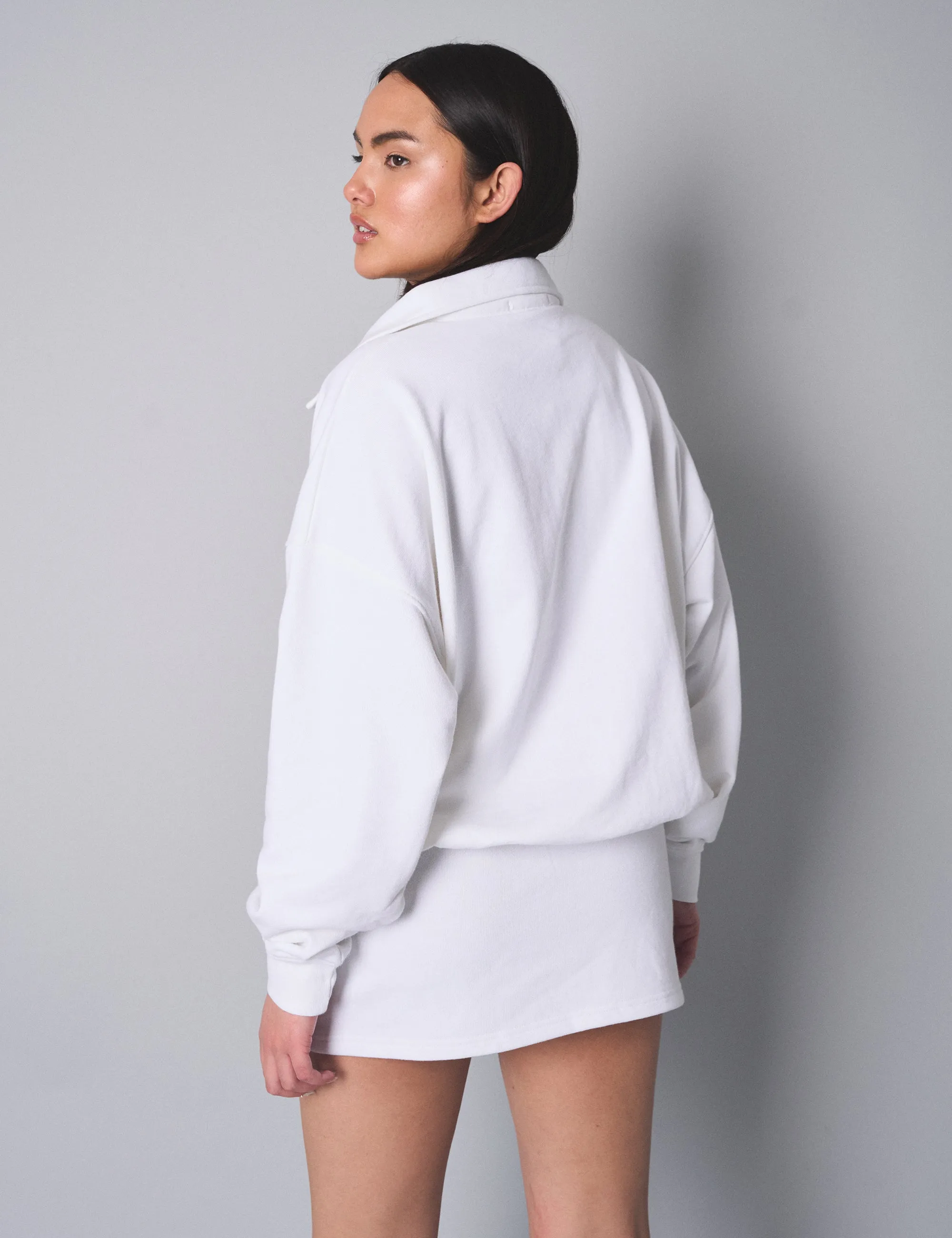 Kaiia Button Up Collar Sweatshirt White sold by Public Desire product image thumbnail 2