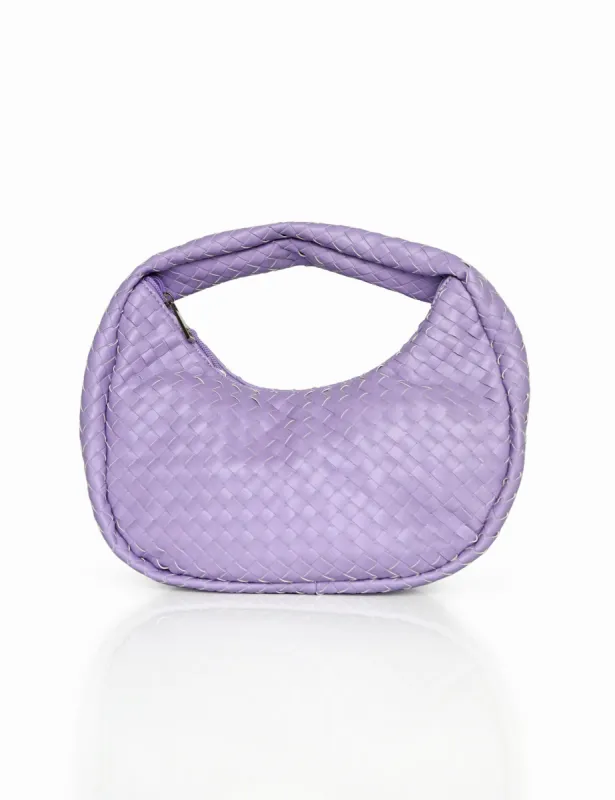 The Capsian Lilac Woven PU Grab Bag sold by Public Desire