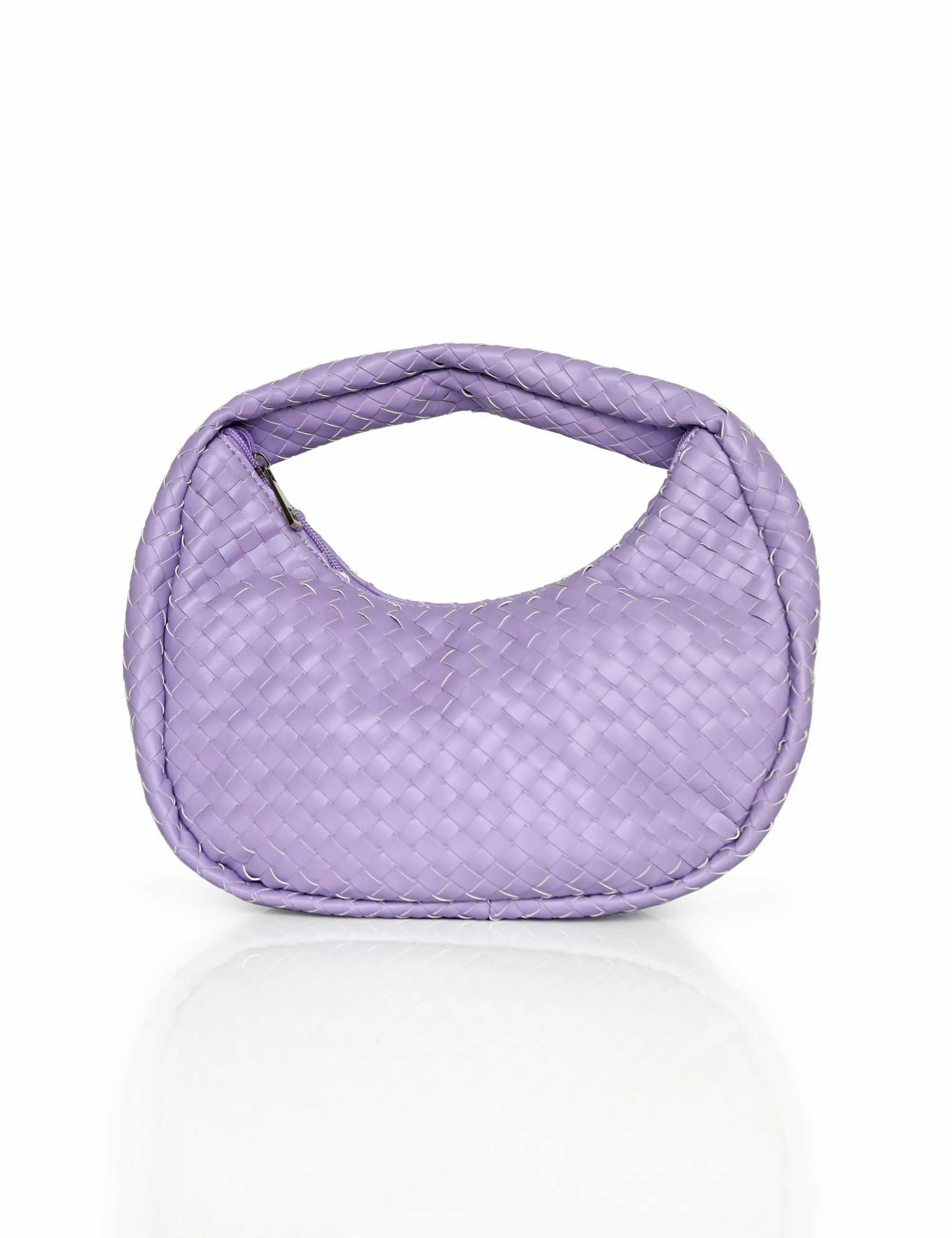 The Capsian Lilac Woven PU Grab Bag sold by Public Desire