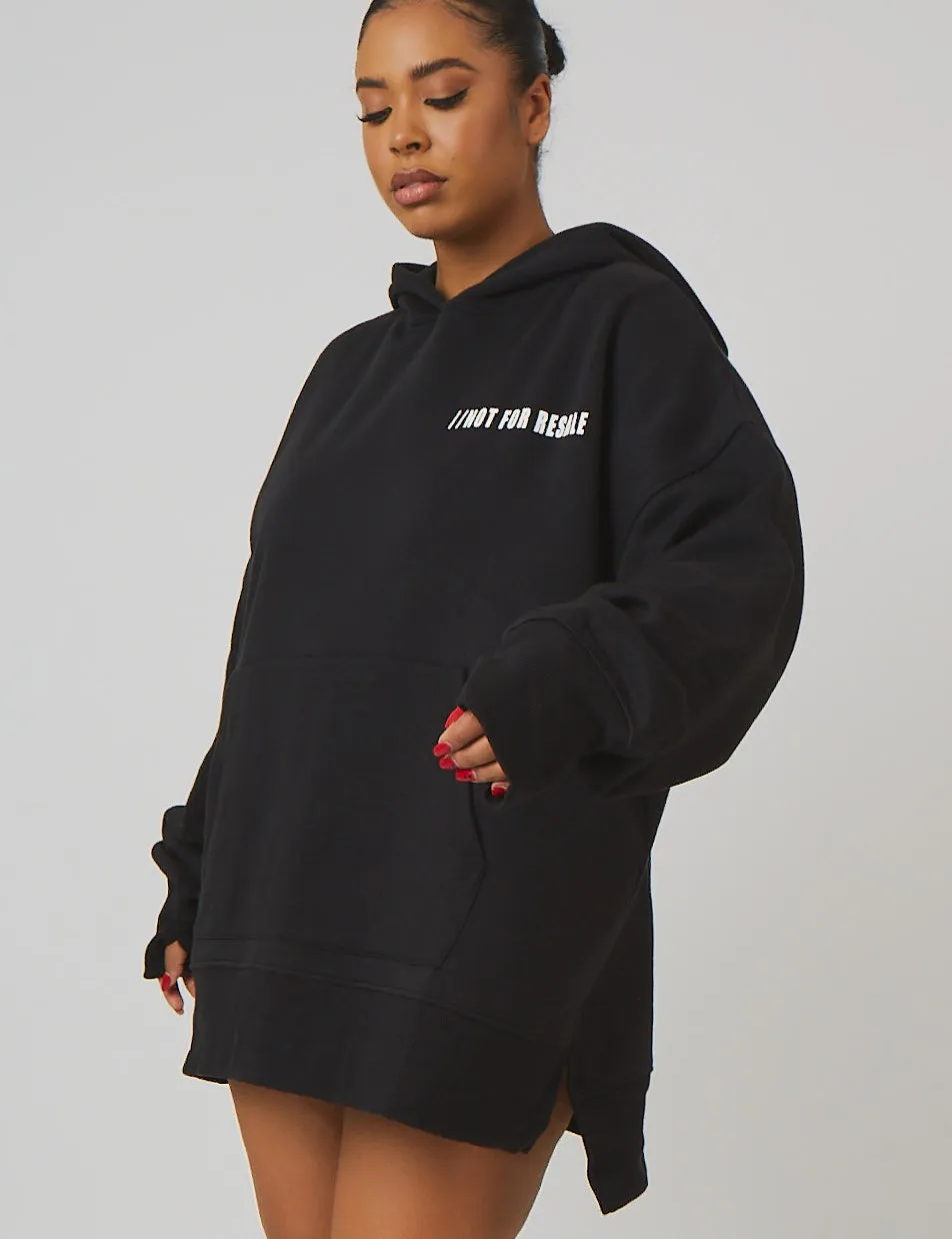 Curve Oversized Text Hoody Black sold by Public Desire product image thumbnail 2