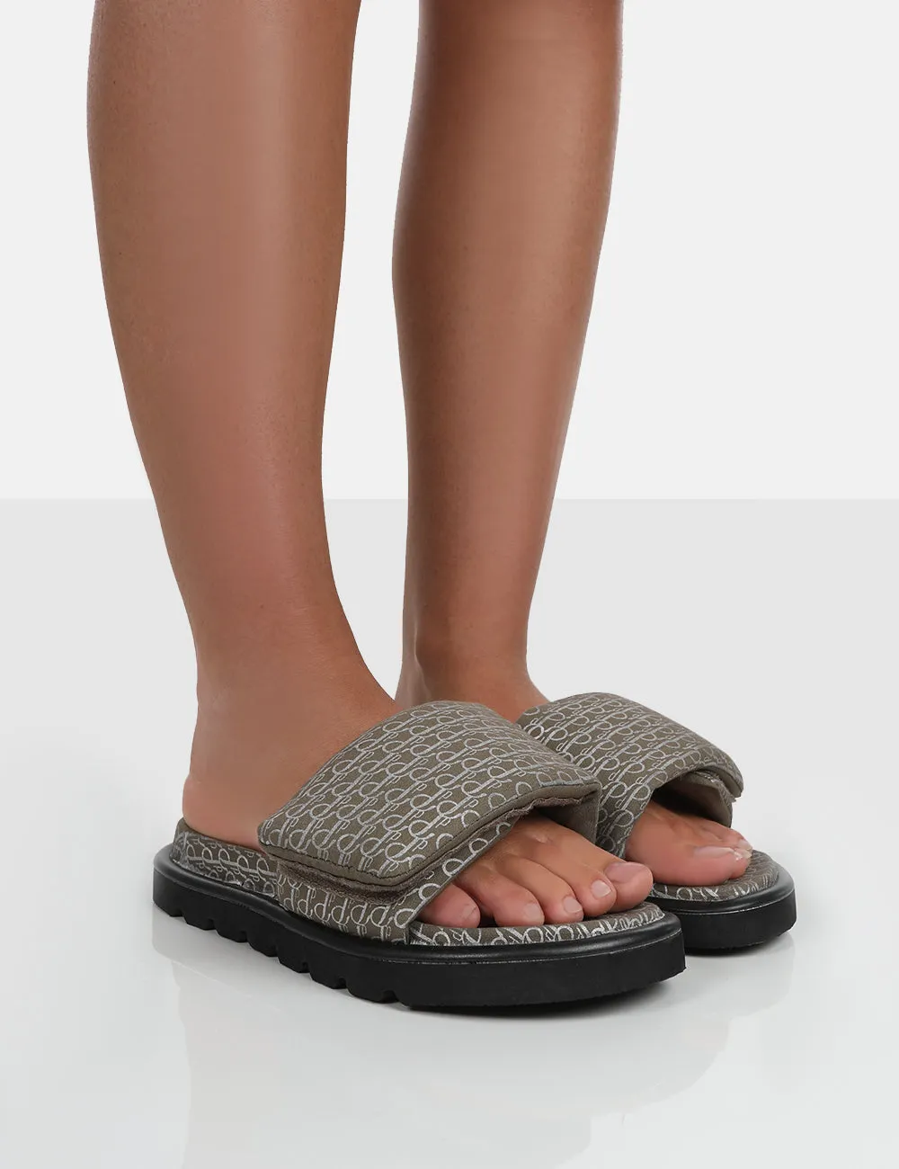 Sweeter Multi Print Padded Slide Sandals sold by Public Desire