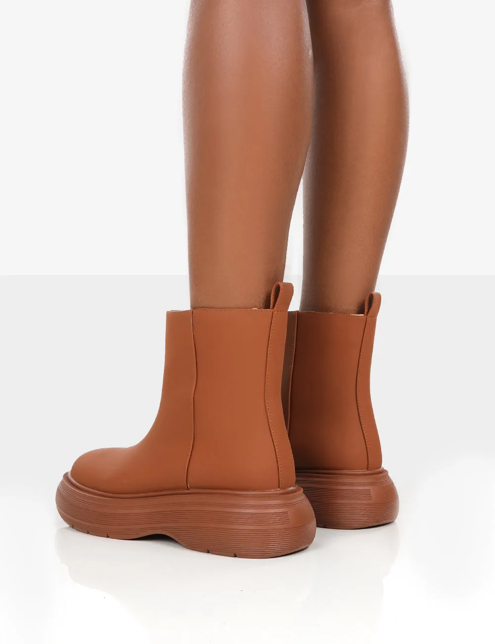 Caia Tan Platform Chunky Sole Ankle Boot sold by Public Desire product image thumbnail 3