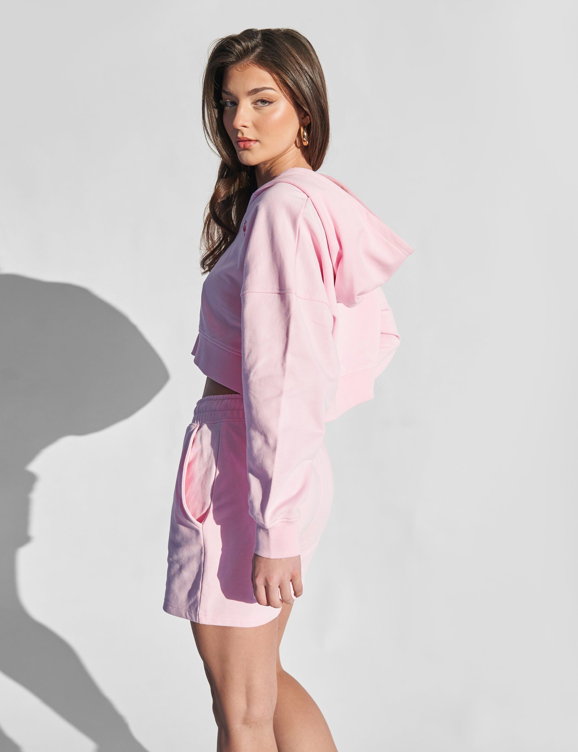 Kaiia Studio Zip Through Hoodie Baby Pink sold by Public Desire product image thumbnail 2