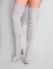 Pernille Over the Knee Boots in Light Grey sold by Public Desire