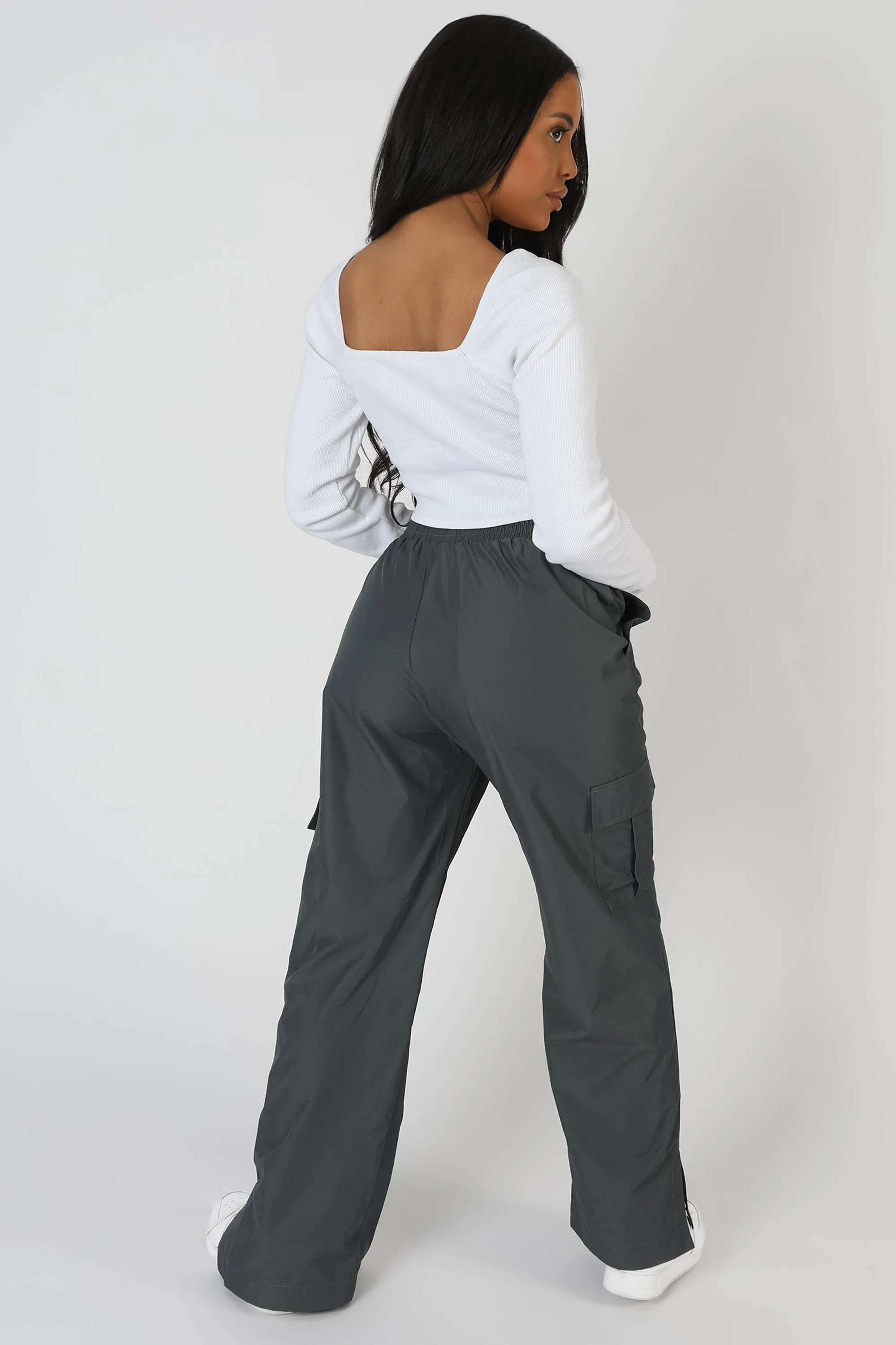 Long Sleeve Hankey Crop Top White sold by Public Desire product image thumbnail 5