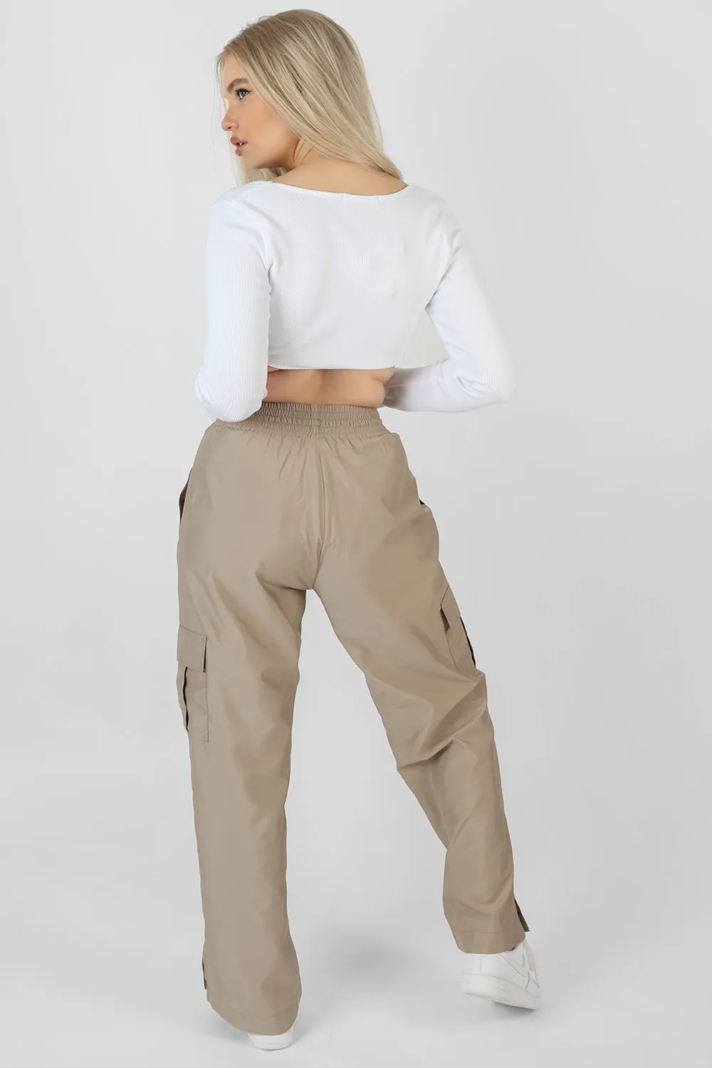 Ribbed Underbust Square Neck Crop Top White sold by Public Desire product image thumbnail 4