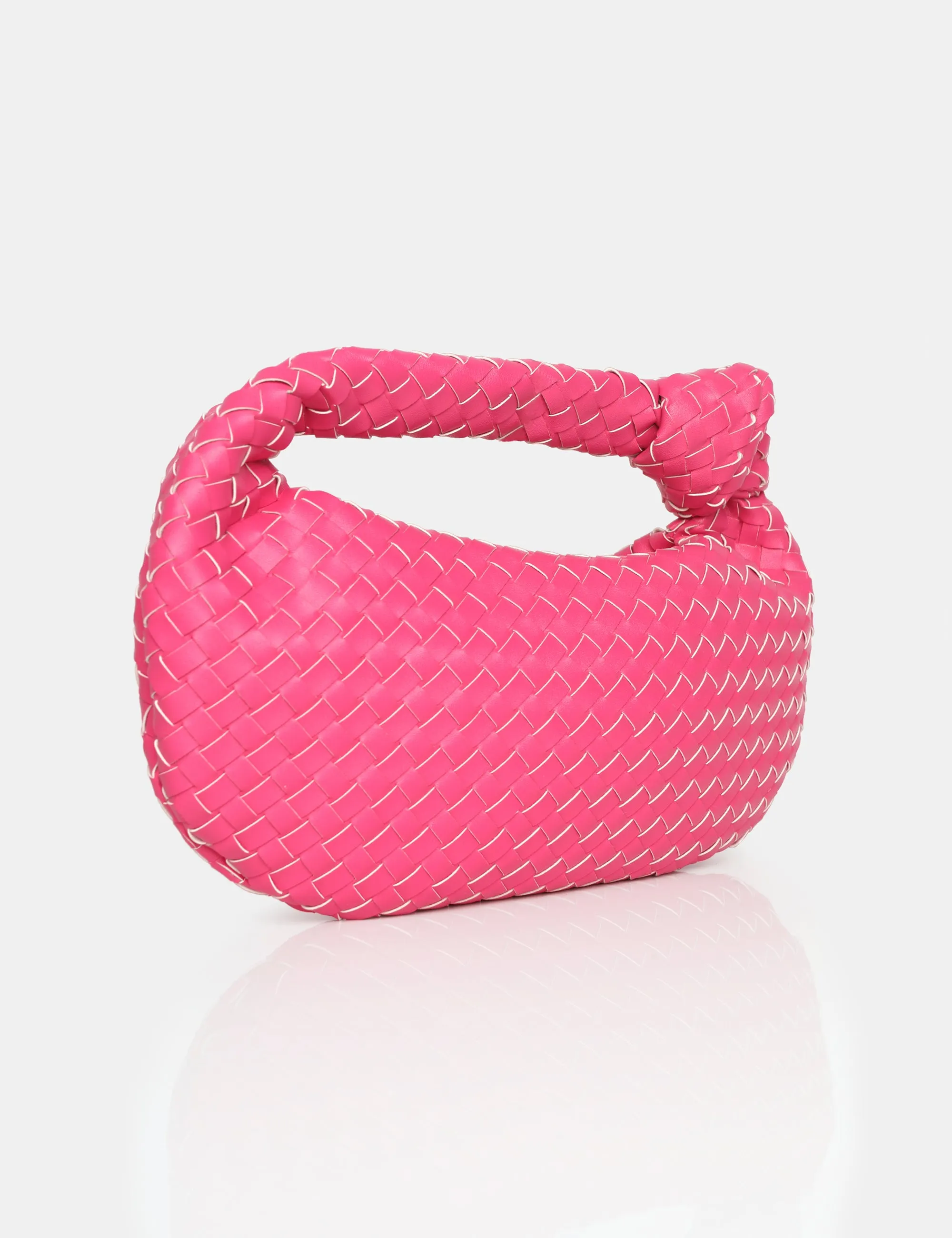 Blame Pink Weave Knot Detail Handbag sold by Public Desire product image thumbnail 2