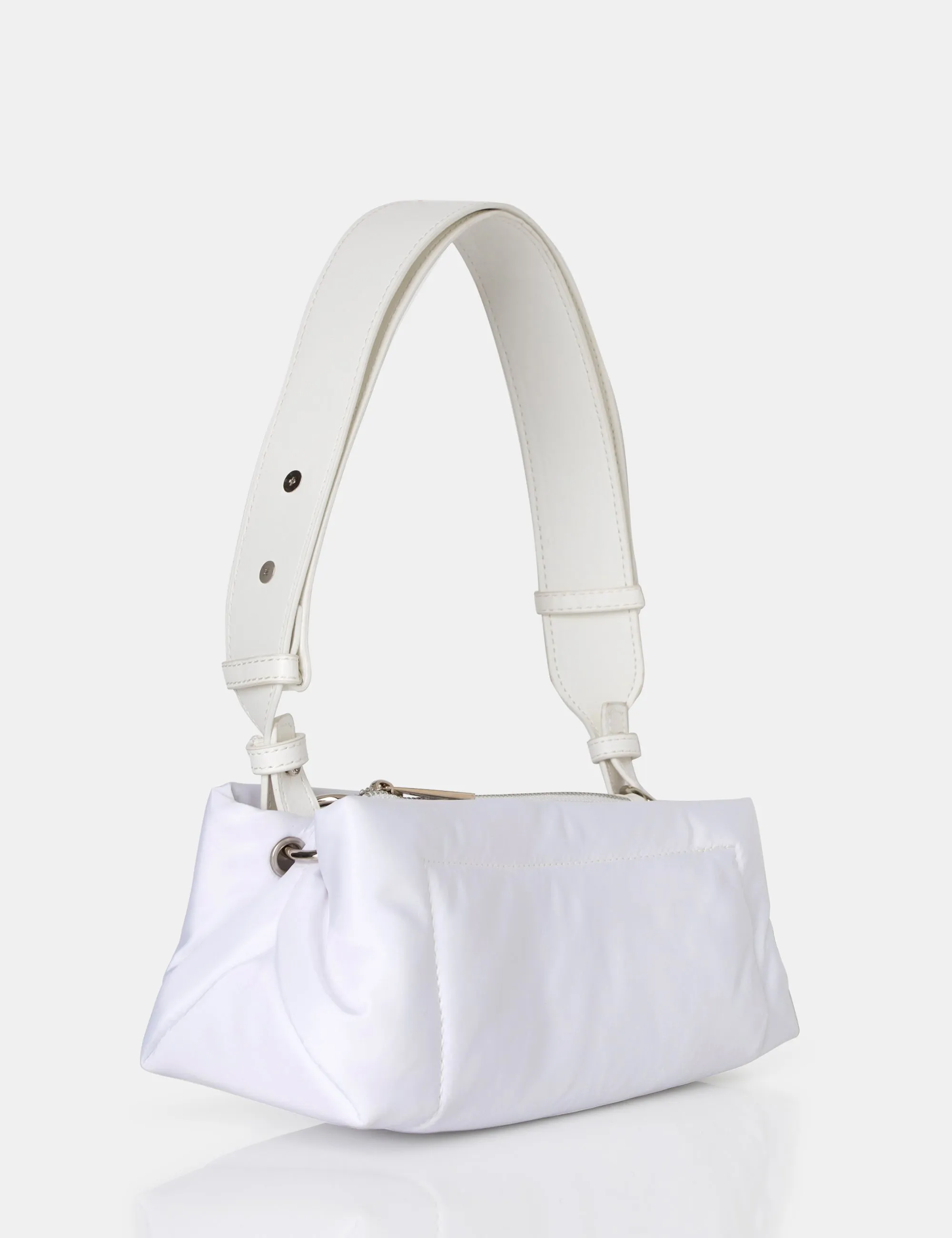 The Ludo White Nylon Elongated Shoulder Bag sold by Public Desire product image thumbnail 2
