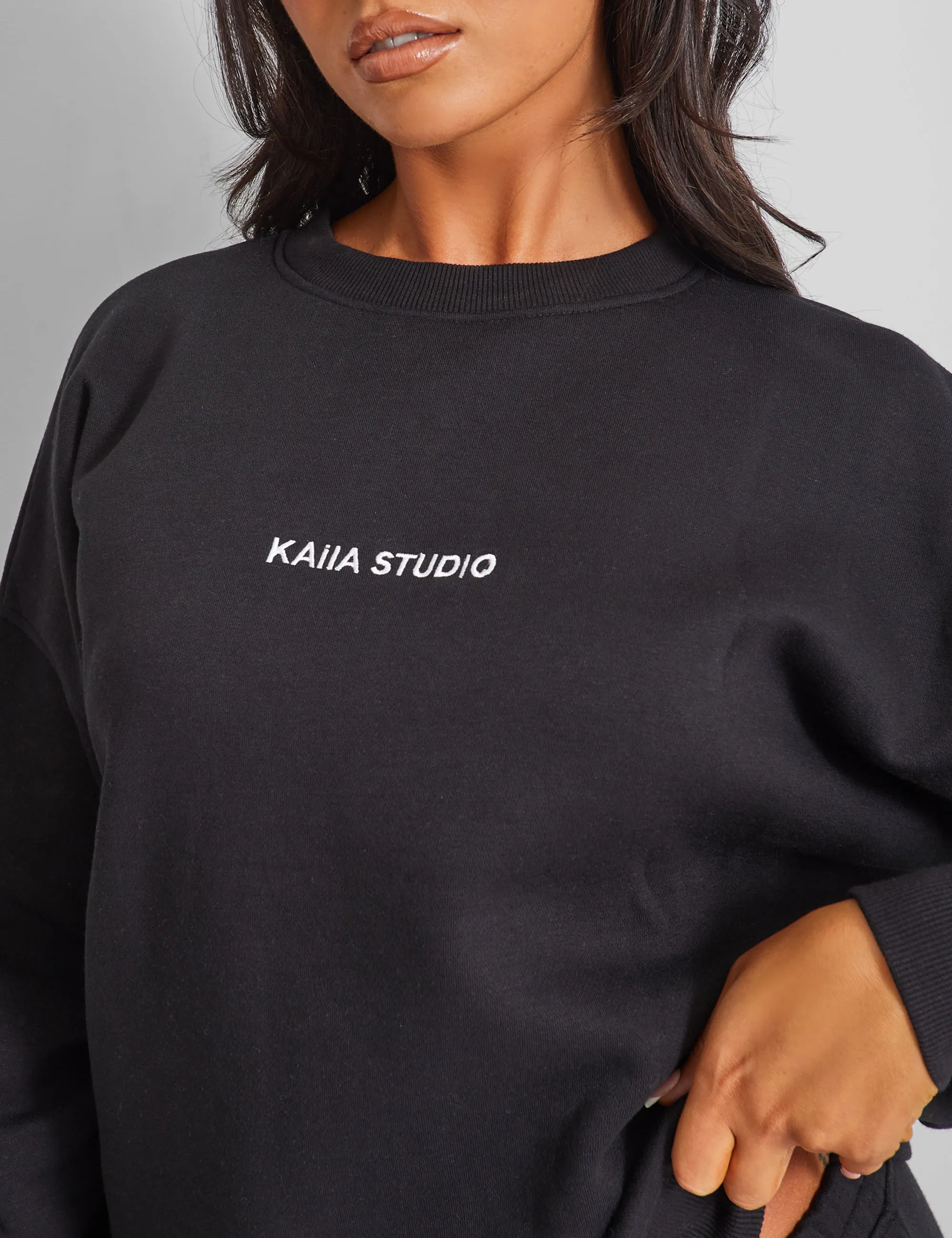 Kaiia Studio Oversized Sweatshirt Black sold by Public Desire product image thumbnail 2