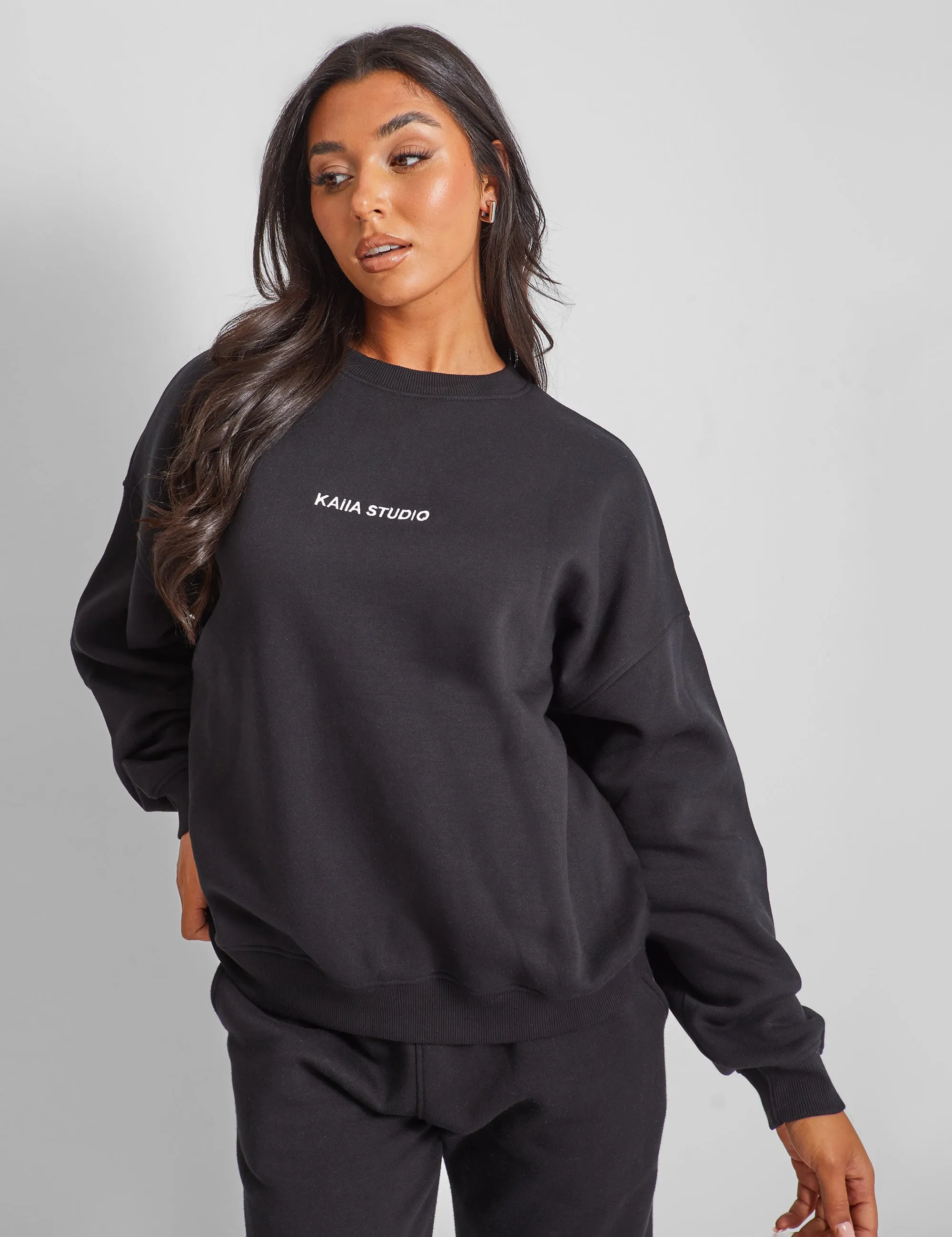 Kaiia Studio Oversized Sweatshirt Black sold by Public Desire