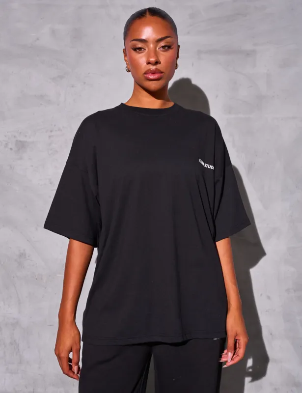 Kaiia Studio Logo Oversized Tee Black sold by Public Desire