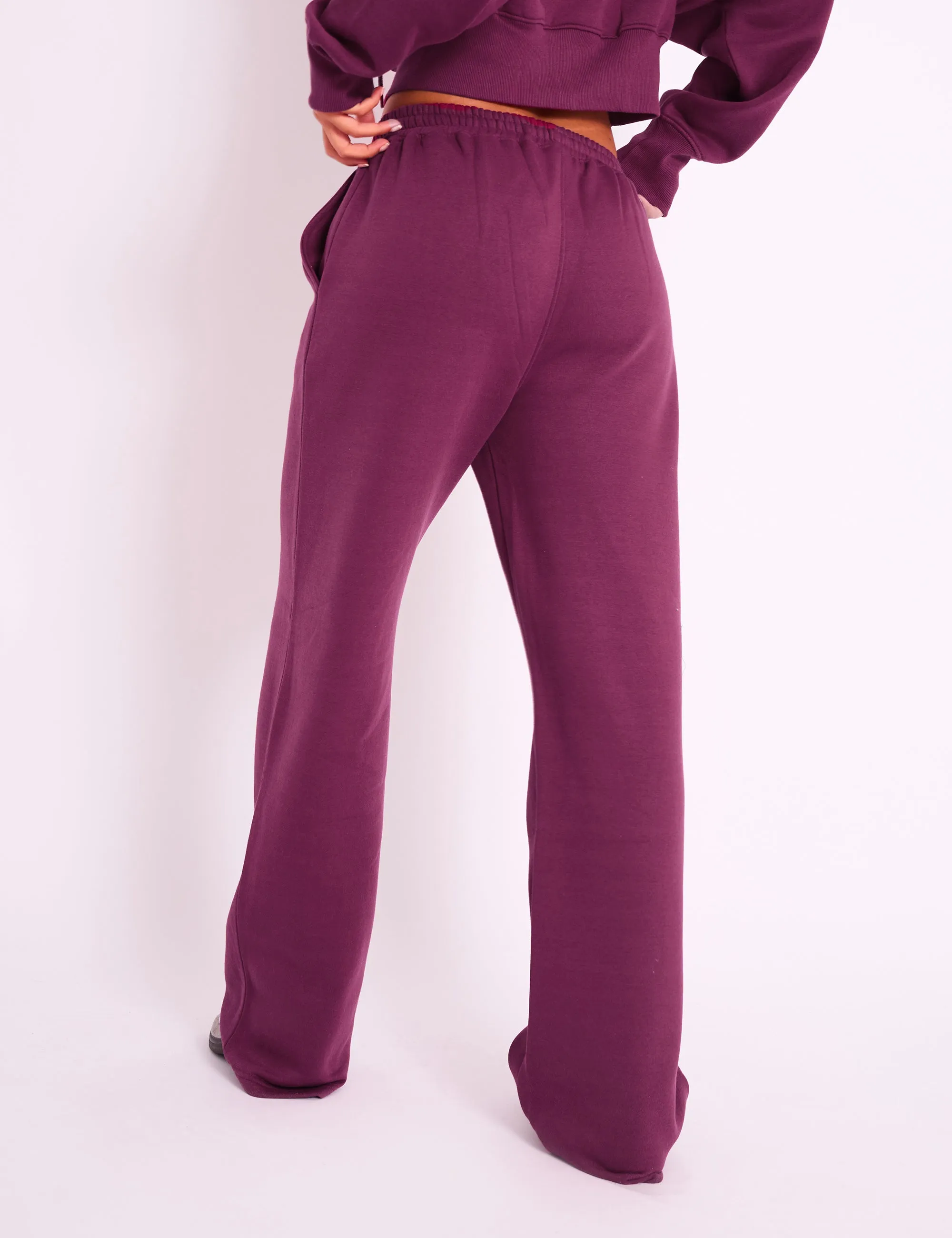 Kaiia Wide Leg Jogger Maroon sold by Public Desire product image thumbnail 4