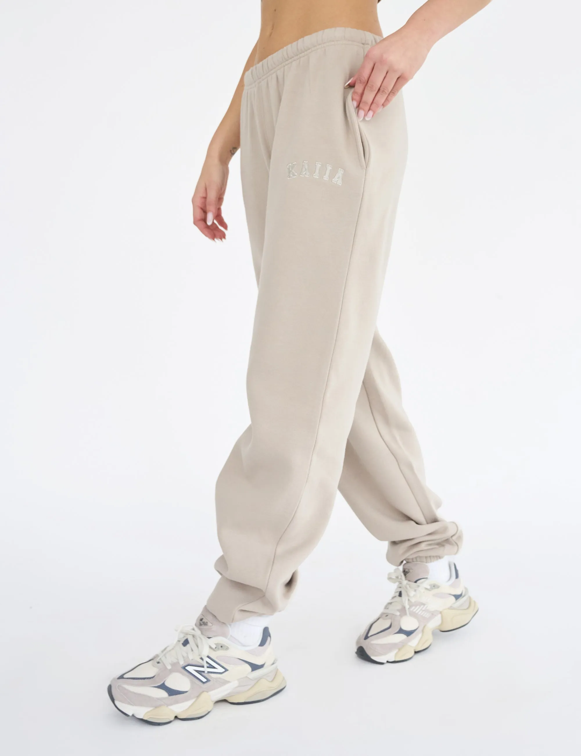 Kaiia Logo Cuffed Joggers Stone sold by Public Desire product image thumbnail 3