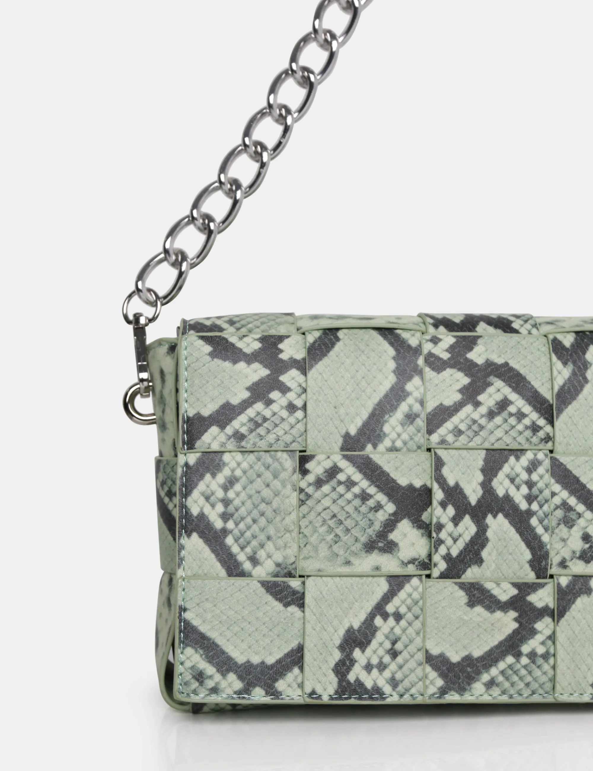 The Makai Pastel Snake Shoulder Woven Chain Bag sold by Public Desire product image thumbnail 3