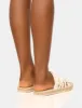 Coral Nude Rope Detail Flat Sandal sold by Public Desire