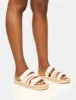 Coral Nude Rope Detail Flat Sandal sold by Public Desire