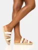 Coral Nude Rope Detail Flat Sandal sold by Public Desire