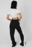Straight Leg Varsity Joggers Black sold by Public Desire