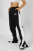 Straight Leg Varsity Joggers Black sold by Public Desire
